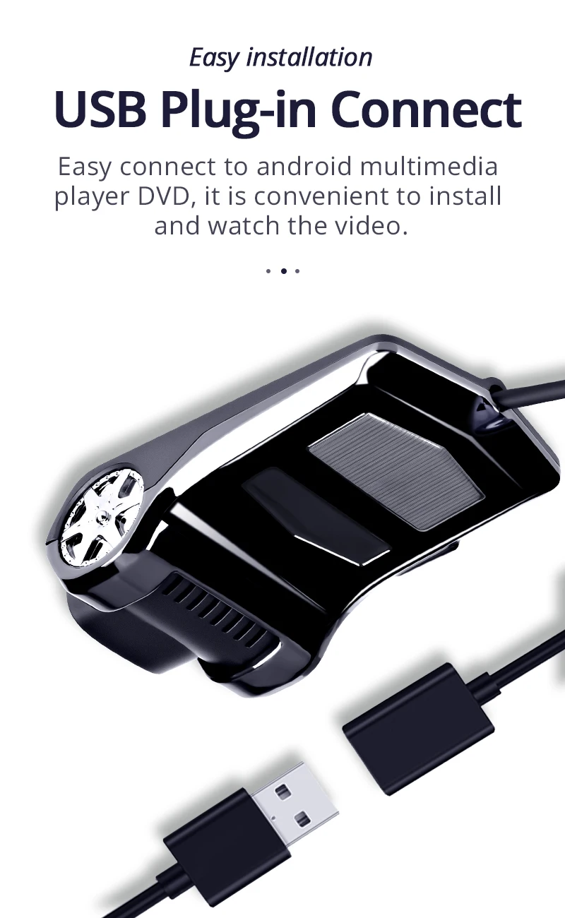 Phisung ADAS Dash cam FHD1080P usb dvr camera LDWS G-Sensor PIP car video recorders for Android DVD Multimedia player