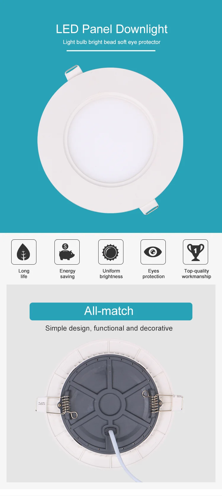 Factory wholesales thinround LED downlight