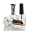 Fashionable Empty 15 ml Unique Shaped Design Your Own Gel UV Nail Polish Glass Bottle With Brush Cap (NG06A)