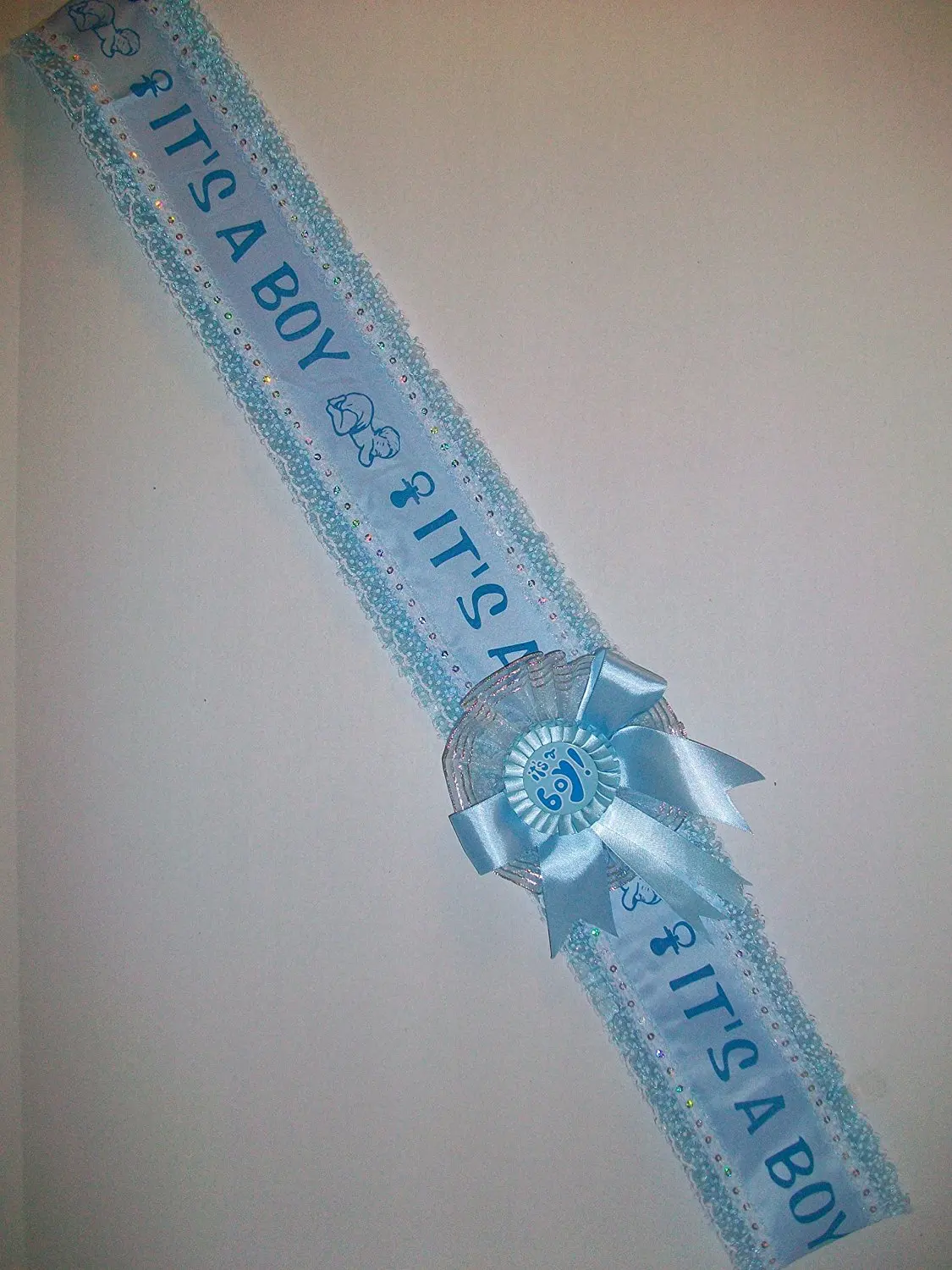 Buy Its A Boy Satin Sash Baby Shower Sash Blue White Mother To