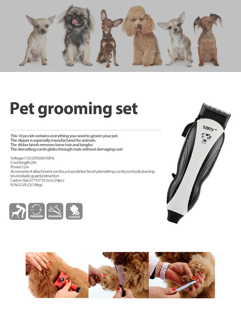 professional dog grooming set