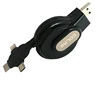 High speed usb mobile phone charger pull out retractable cable reel/ retractable usb charger