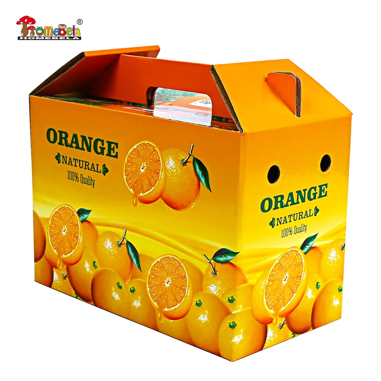 Ecofriendly Corrugated Packaging Carton Orange Fruit Box Buy Fruit