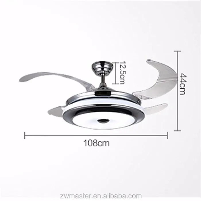 New Arrival 42 Inch Home Decor Indoor Ceiling Hanging 3 Invisible Acrylic Blades Metal Ceiling Fan Buy Metal Ceiling Fan Plastic Blades Ceiling Fan