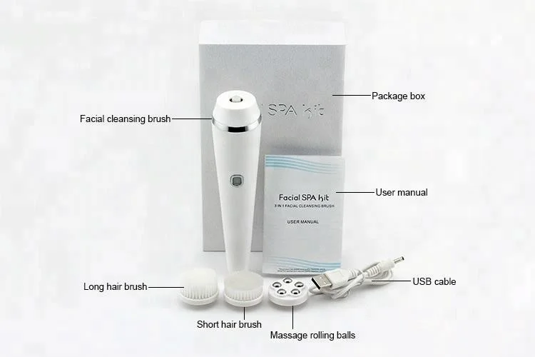 Factory wholesale electric rechargeable waterproof deep facial cleansing brush for face wash exfoliating massager skin care