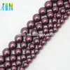AAA 6-14mm Deep Purple Natural South Sea Shell Pearls Round Beads Necklace