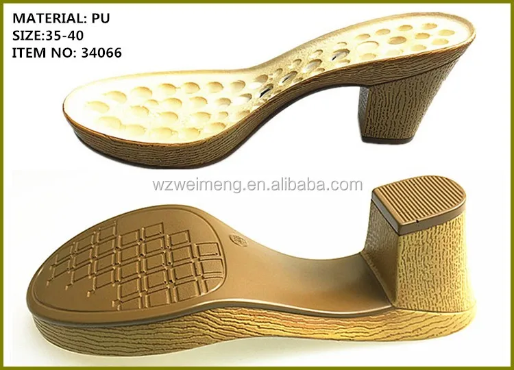 High Heel Pu Sole Design Ladies Pu Sole For Sandals And Slipper Buy