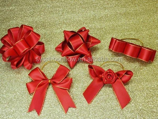 Professional Handmade Gift wrapping packaging adhesive ribbon bow