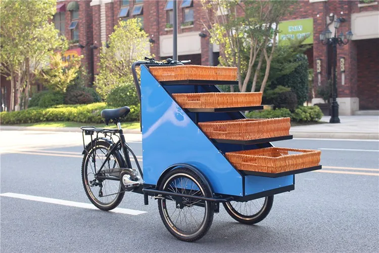 Manufacture Mobile 3 Wheel Electric Retail Traders Bikes For Vegetables Fruits