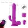 Hismith Rotation Thrusting Dildo with Remote Vibrator Rose Red