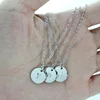 A-S Personalized Silver 26 Letters Initial Necklace Alphabet Pendant Necklace Initial Letter Charm Women Jewelry Statement