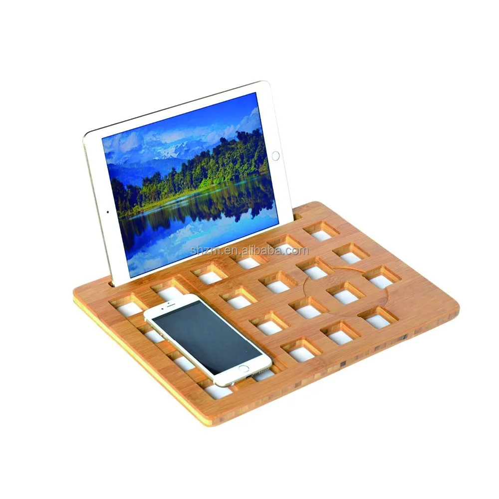 Portable Bamboo Lap Desk Board Multi Tasking Laptop Tablet
