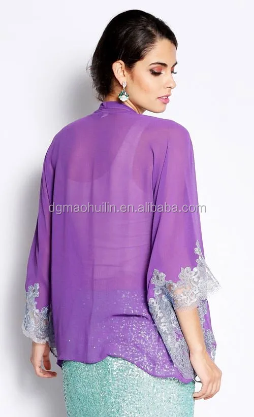 Lace Purple Silver Modern Baju  Kebaya  Buy Baju  Kebaya  