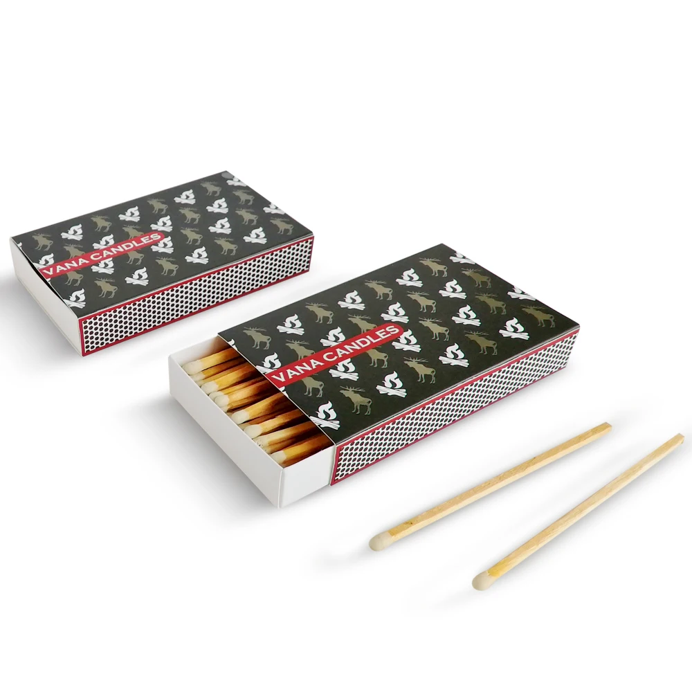 Custom Printing Safety Wholesale Match Set Colored Head Candle Matchbox