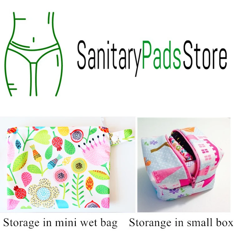 Happyflute Washable Bamboo Charcoal Menstrual Pads Reusable Sanitary