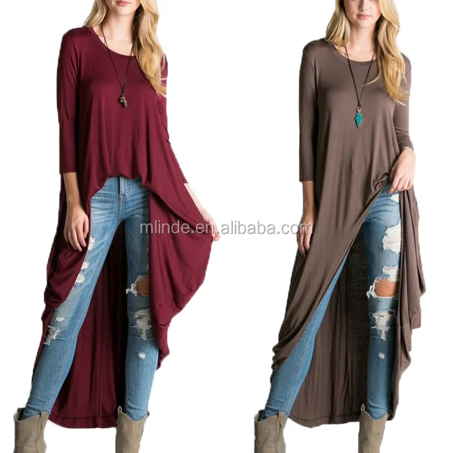 high low duster top