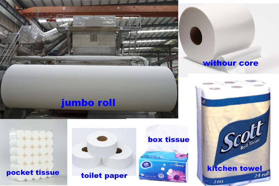 Waste Paper Recycling Raw Material Hemp Pulp Facial Tissue Paper Making