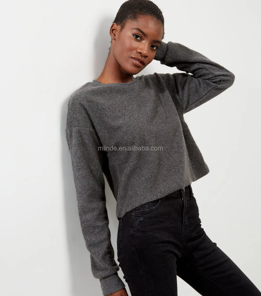 dark grey cropped hoodie