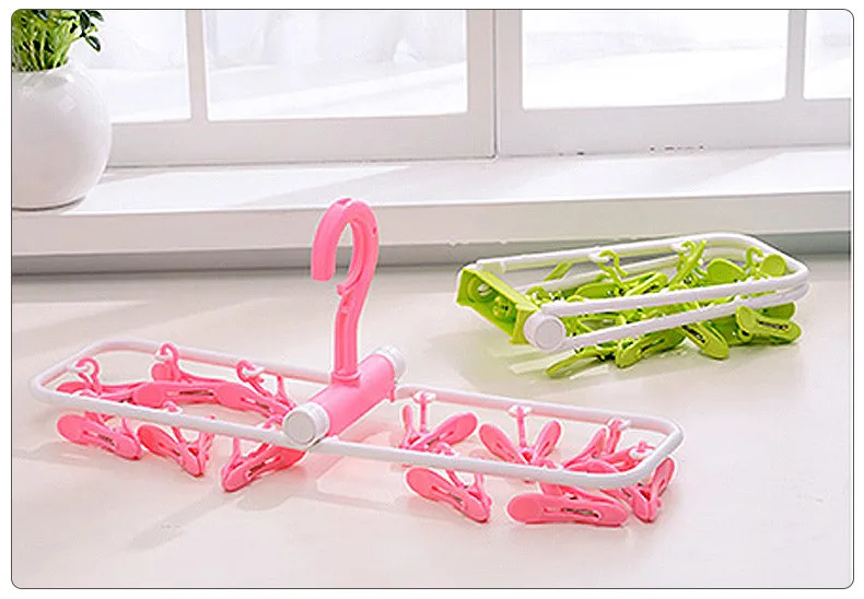 foldable plastic hangers clips pegs
