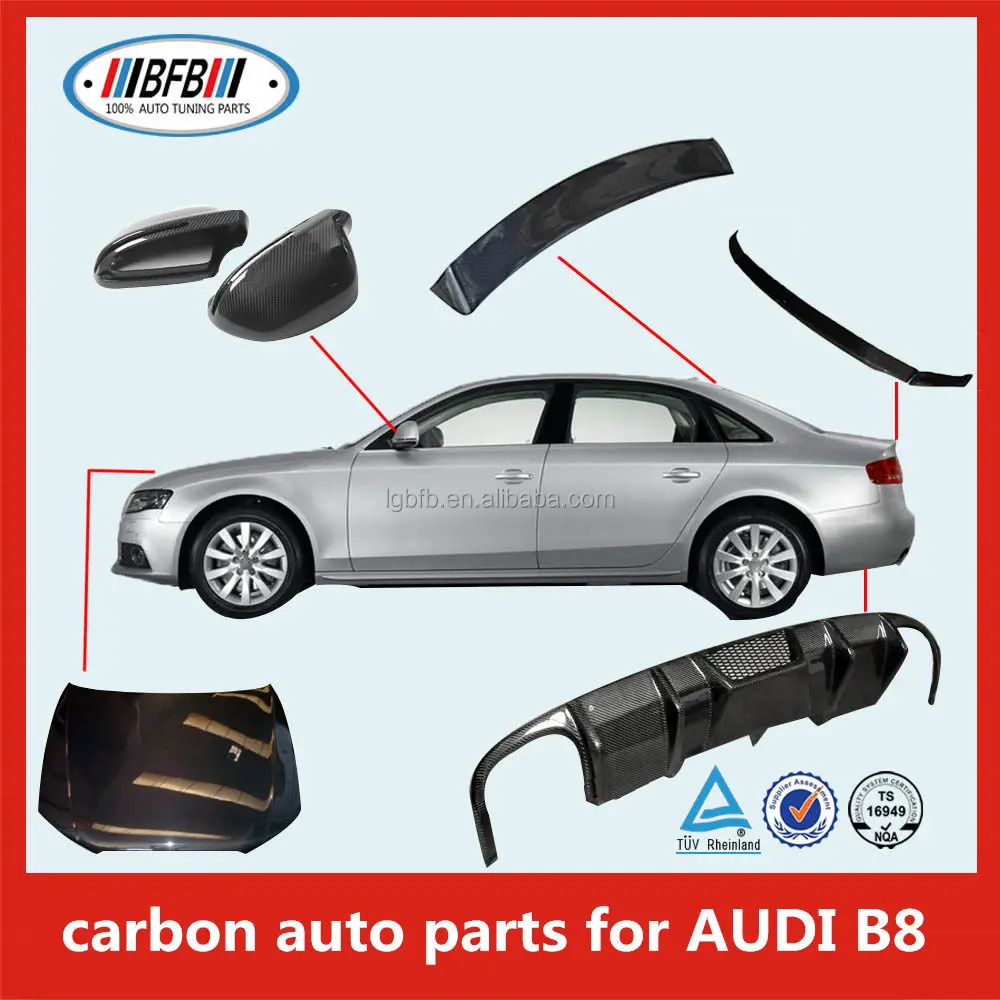 Aksesoris Untuk Audi A4 B8 Mobil Serat Karbon Spoiler Belakang Buy