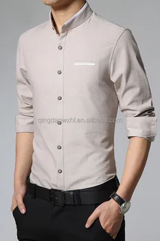 camisa color crema hombre