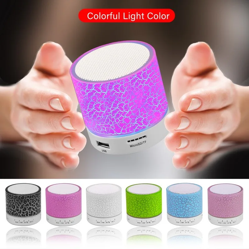 Wireless Speaker Stereo Sound Hands free Call Mini Portable LED Light Speaker Subwoofer Loudspeakers Music Audio For iPhone - ANKUX.COM