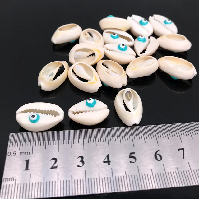 Je100 New Evil Eye Shell Beads Natural Cowry Shell Bead For Jewelry Diy