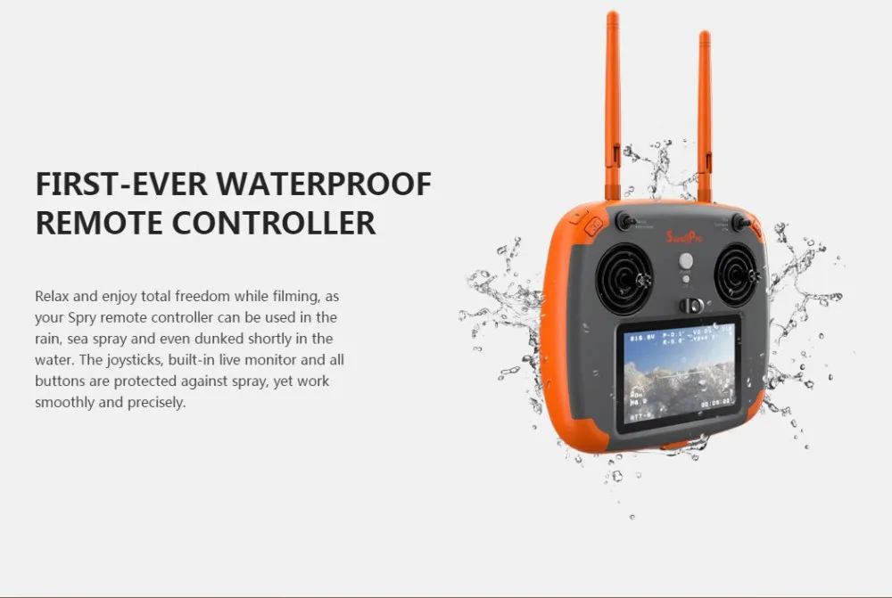 Swellpro Spry Waterproof Drone With 5.8ghz 8ch Remote Controller 12mp Camera For Rc Qav 270