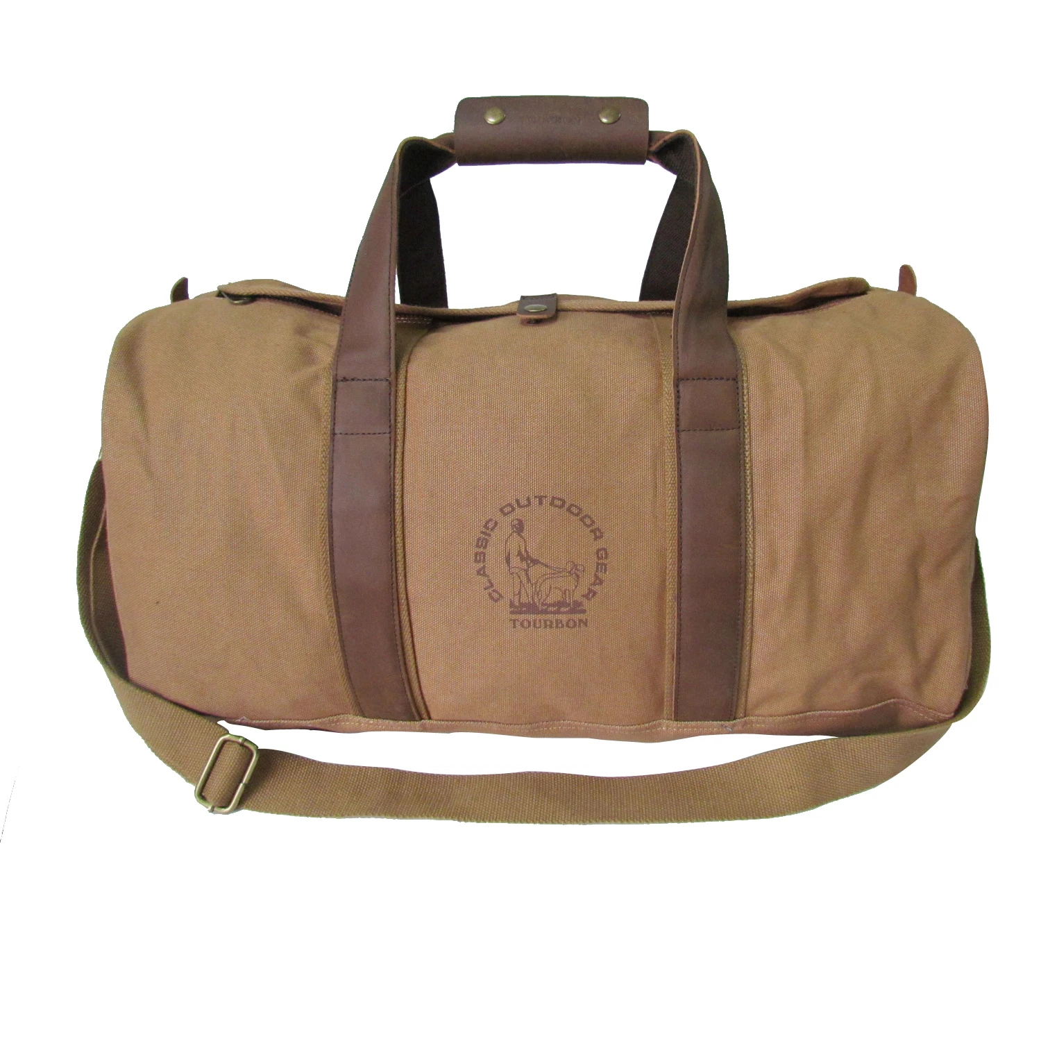 mens leather travel duffel