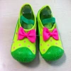 Hot sale color block Egypt cotton low cut cheap wholesale socks with rubber sole and bowknot