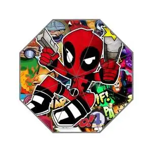 Cool Guns Deadpool Custom Portable Folding Outdoor Rain and Sun Umbrella Best Parasol Umbrellas