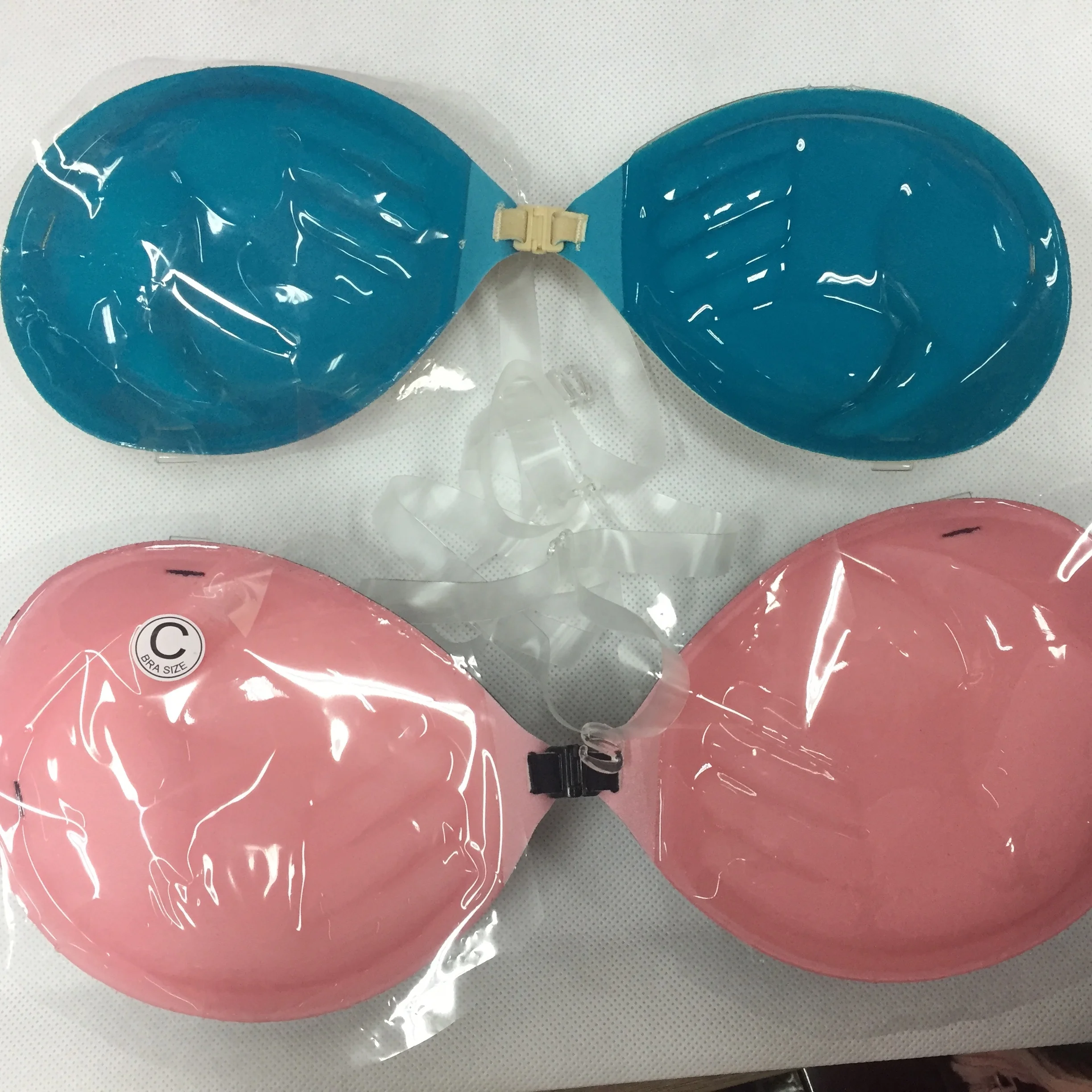Hot Sale Thailand Blue And Pink Color Hand Shape Push Up Bra