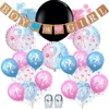 Total 44pcs included 36inch Black BOY OR Girl Gender Reveal Balloon photo prop for gender reveal party
