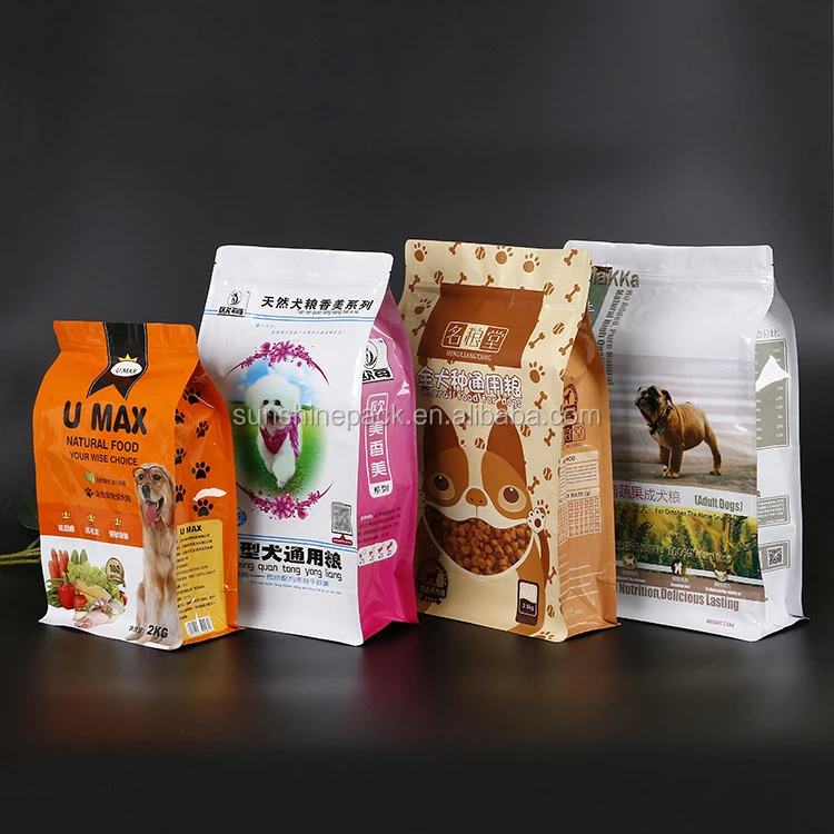 Plastic Zipper Laminated Bag Dog Food Packaging Bag Animal Feed Bags