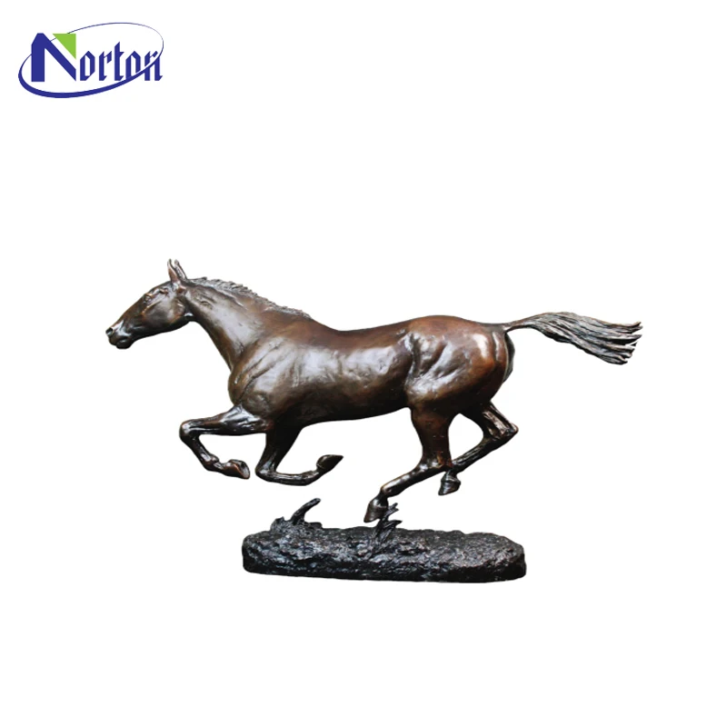 Decoration Usage Metal Copper Horse Statue Custom Antique Jumping Brass