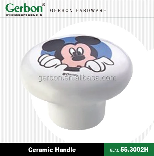 Mickey Mouse Ceramic Drawer Knobs