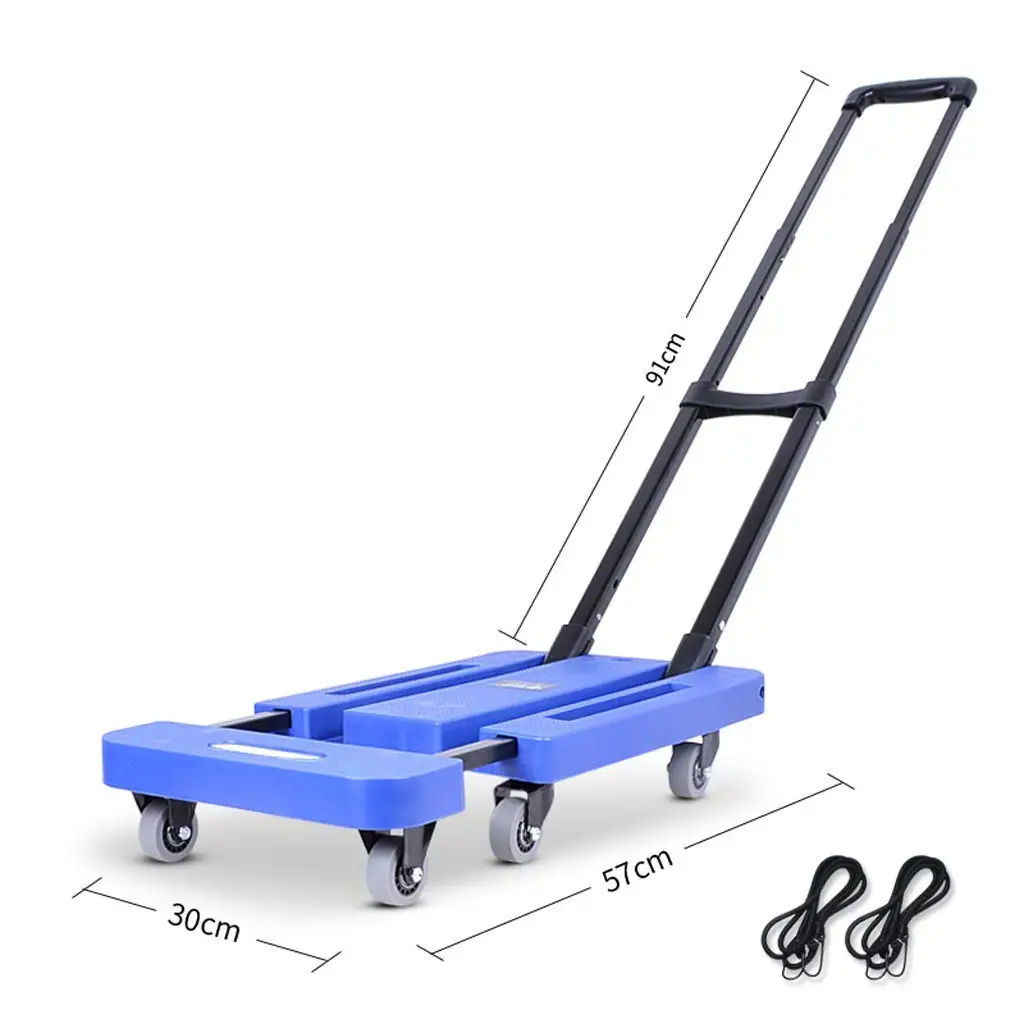 Travel ROYWY Heavy Duty 100kg Loading Capacity Folding Foldable Hand Sack Truck Barrow Cart Trolley Industrial Warehouse Hand Truck Personal Sack Truck for Luggage Auto MOV