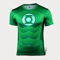 Super Thin Green Lantern Shirt 3D Cutting UV Resist Breathable Sports T shirt Lycra Cold Sports