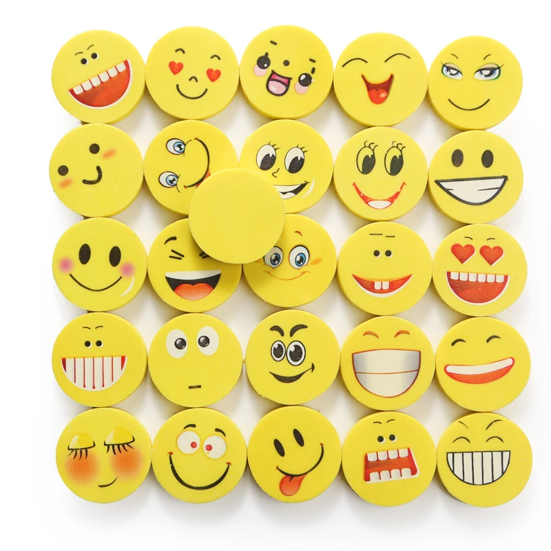 Emoji Eraser Emotion Kawaii Pencil Novelty Stationery School Supplies Material