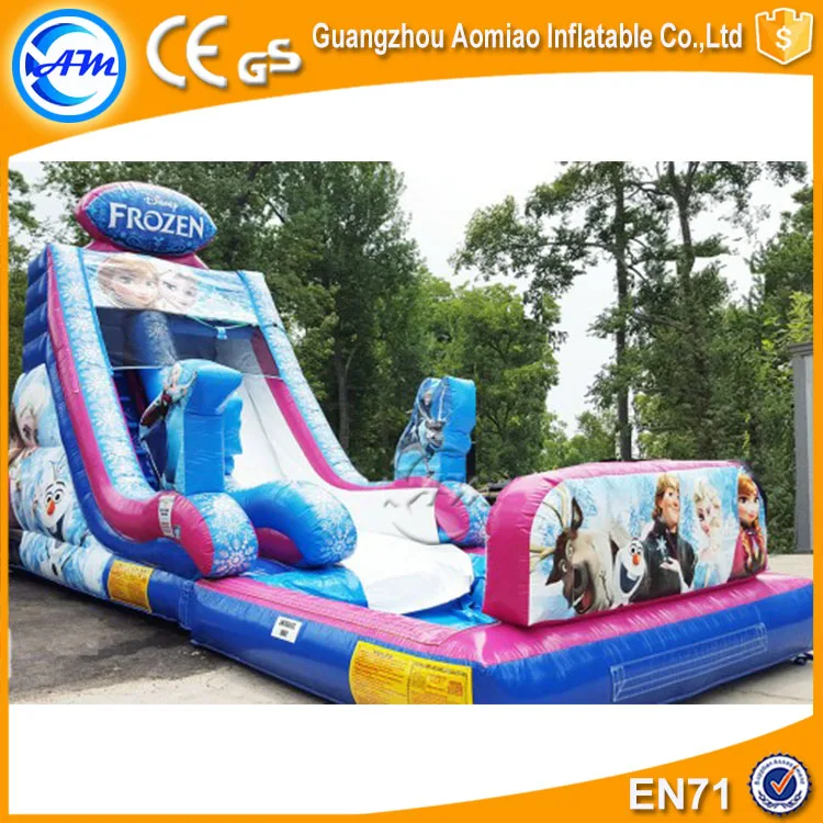 Giant Inflatable stair kids sliding toys frozen snow water slide with detachable pool 