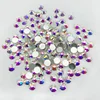 Factory sale 5mm glass beads crystal ab non hot fix rhinestones flat back
