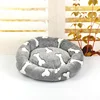 Round Shape Coral Fleece Dog Cat Pet Bed Mat