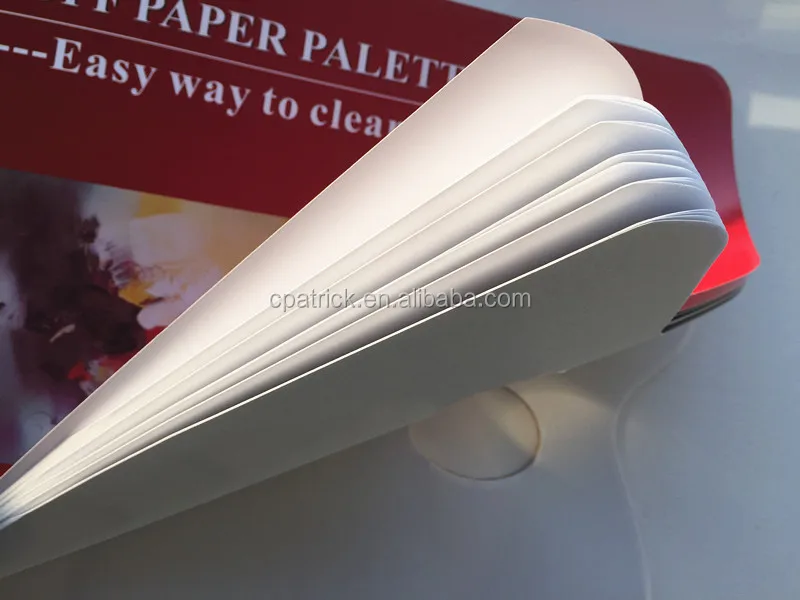 Rectangle Tear Off Wax Coating Paper Palette 9"*16" 58gsm 40sheets Easy