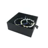 Natural beads jewelry unisex blue marble slight beads handmade shamballa bracelet