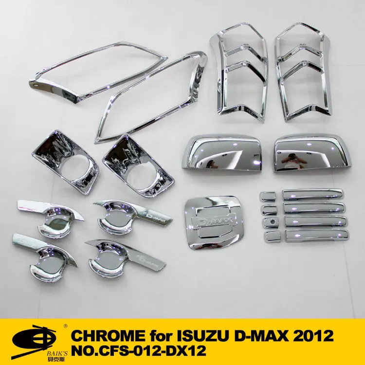 Full Set Car Chrome Accessories With 3m Tape Fitsisuzu Dmax 2012