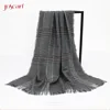 Latest Winter Fashion Women Casual Warm Acrylic Shawl Plaid Infinity Scarves
