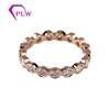14k rose gold/white gold 2.5mm melee moissanite eternity ring band to sit flush your engagement ring