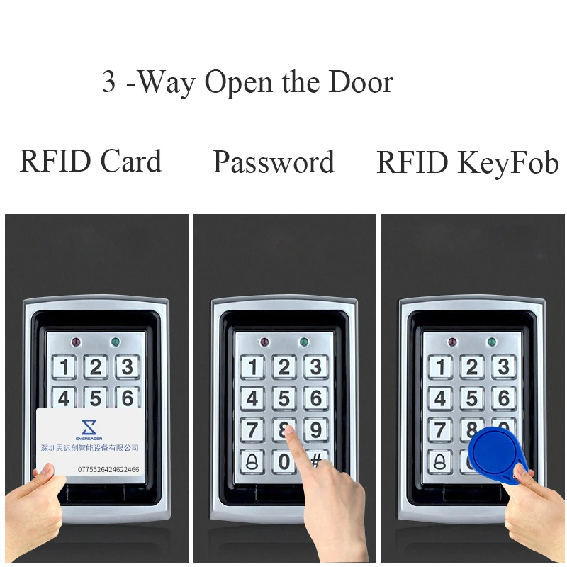 USA Waterproof Metal 125KHz RFID Card Password Access Control Keypad Backlight 