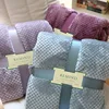 Pine apple check fleece blanket