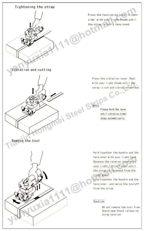 XQD-19 Pneumatic heat weldling PP/PET packing strapping tool strapping machine for Plastic strap 1/2-3/4